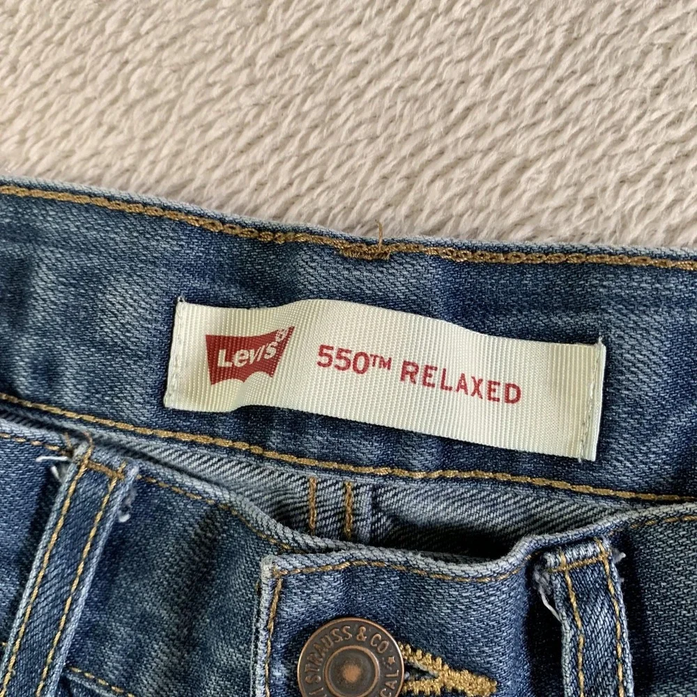 Levis 550 Relaxed Jeans Girls 10 25x25 Blue Medium Wash Mid‎ Rise Straight Denim